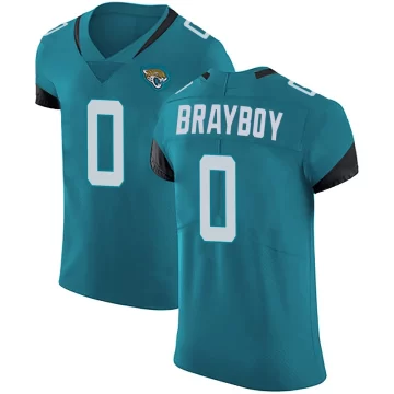 Men's Jacksonville Jaguars ＃0 Chandler Brayboy Teal Elite Vapor Untouchable Alternate Jersey