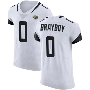 Men's Jacksonville Jaguars ＃0 Chandler Brayboy White Elite Vapor Untouchable Road Jersey
