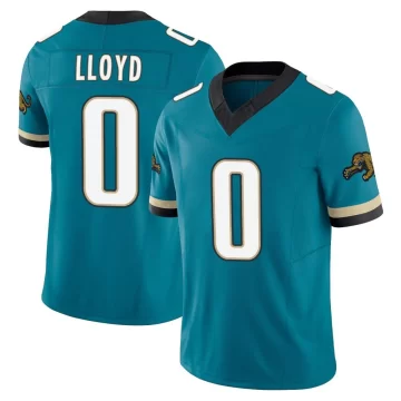 Men's Jacksonville Jaguars ＃0 Devin Lloyd Teal Limited Prowler Throwback Vapor F.U.S.E. Jersey