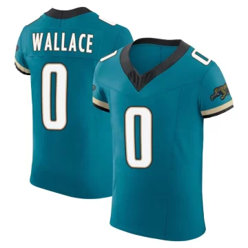 Men's Jacksonville Jaguars ＃0 Levi Wallace Teal Elite Prowler Throwback Vapor F.U.S.E. Jersey