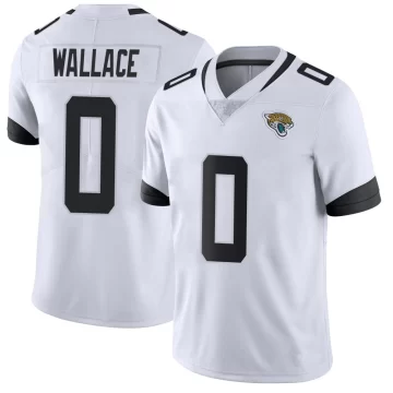 Men's Jacksonville Jaguars ＃0 Levi Wallace White Limited Vapor Untouchable Jersey