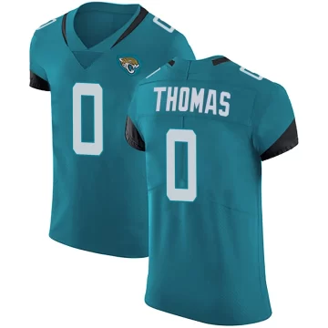 Men's Jacksonville Jaguars ＃0 Trevian Thomas Teal Elite Vapor Untouchable Alternate Jersey