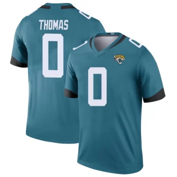 Men's Jacksonville Jaguars ＃0 Trevian Thomas Teal Legend Color Rush Jersey