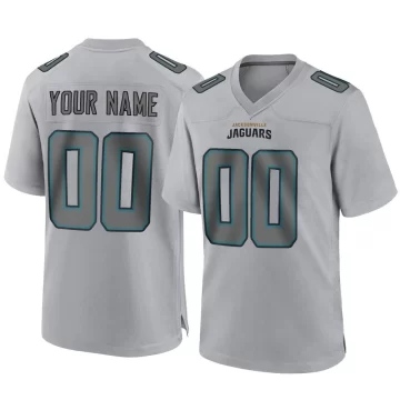 Men's Jacksonville Jaguars ＃00 Custom Gray Game Atmosphere Fashion Jersey
