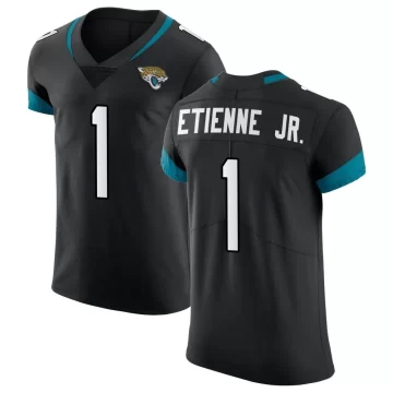 Men's Jacksonville Jaguars ＃1 Travis Etienne Jr. Black Elite Vapor Untouchable Jersey