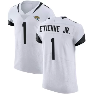 Men's Jacksonville Jaguars ＃1 Travis Etienne Jr. White Elite Vapor Untouchable Road Jersey