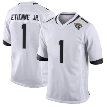 Men's Jacksonville Jaguars ＃1 Travis Etienne Jr. White Game Jersey