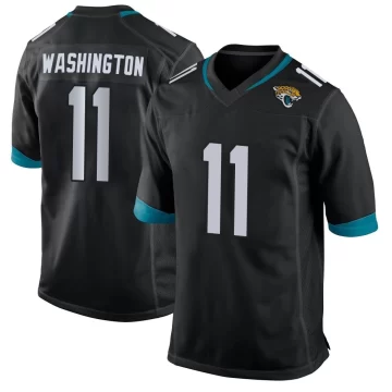 Men's Jacksonville Jaguars ＃11 Parker Washington Black Game Jersey