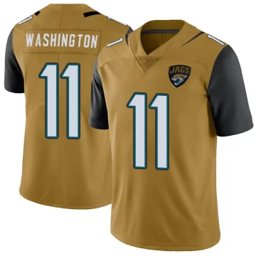 Men's Jacksonville Jaguars ＃11 Parker Washington Gold Limited Color Rush Vapor Untouchable Jersey
