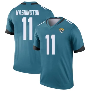 Men's Jacksonville Jaguars ＃11 Parker Washington Teal Legend Color Rush Jersey