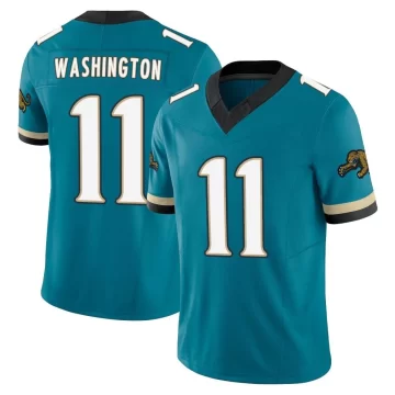 Men's Jacksonville Jaguars ＃11 Parker Washington Teal Limited Prowler Throwback Vapor F.U.S.E. Jersey