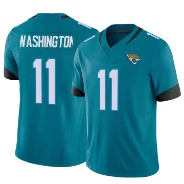 Men's Jacksonville Jaguars ＃11 Parker Washington Teal Limited Vapor F.U.S.E. Jersey