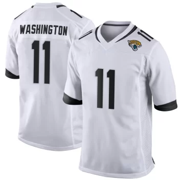 Men's Jacksonville Jaguars ＃11 Parker Washington White Game Jersey