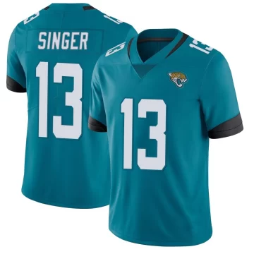 Men's Jacksonville Jaguars ＃13 Dorian Singer Teal Limited Vapor Untouchable Jersey