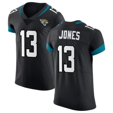 Men's Jacksonville Jaguars ＃13 Tim Jones Black Elite Vapor Untouchable Jersey