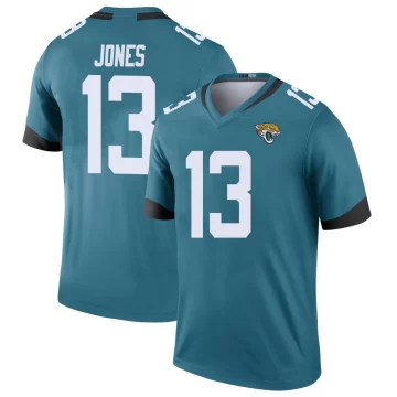 Men's Jacksonville Jaguars ＃13 Tim Jones Teal Legend Color Rush Jersey