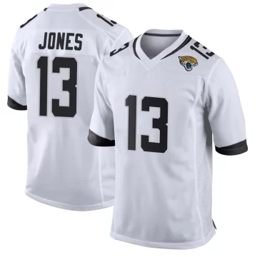 Men's Jacksonville Jaguars ＃13 Tim Jones White Game Jersey