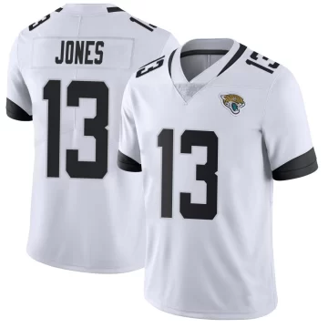 Men's Jacksonville Jaguars ＃13 Tim Jones White Limited Vapor Untouchable Jersey