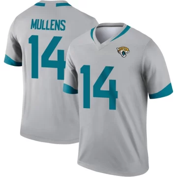 Men's Jacksonville Jaguars ＃14 Nick Mullens Legend Silver Inverted Jersey