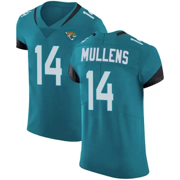 Men's Jacksonville Jaguars ＃14 Nick Mullens Teal Elite Vapor Untouchable Alternate Jersey