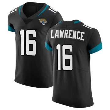 Men's Jacksonville Jaguars ＃16 Trevor Lawrence Black Elite Vapor Untouchable Jersey