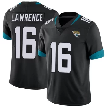 Men's Jacksonville Jaguars ＃16 Trevor Lawrence Black Limited Vapor Untouchable Jersey
