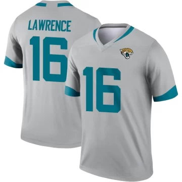 Men's Jacksonville Jaguars ＃16 Trevor Lawrence Legend Silver Inverted Jersey