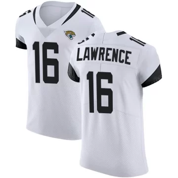 Men's Jacksonville Jaguars ＃16 Trevor Lawrence White Elite Vapor Untouchable Road Jersey