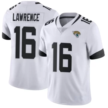Men's Jacksonville Jaguars ＃16 Trevor Lawrence White Limited Vapor Untouchable Jersey