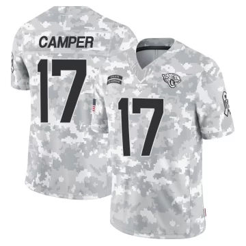 Men's Jacksonville Jaguars ＃17 Cam Camper Arctic Camo Limited 2024 Salute to Service Jersey