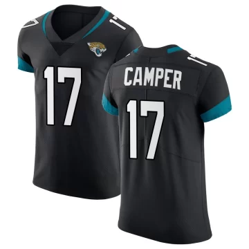 Men's Jacksonville Jaguars ＃17 Cam Camper Black Elite Vapor Untouchable Jersey