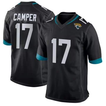 Men's Jacksonville Jaguars ＃17 Cam Camper Black Game Jersey