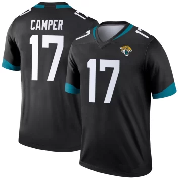 Men's Jacksonville Jaguars ＃17 Cam Camper Black Legend Jersey