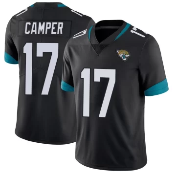 Men's Jacksonville Jaguars ＃17 Cam Camper Black Limited Vapor Untouchable Jersey