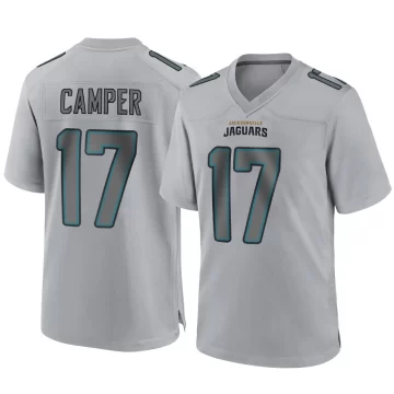Men's Jacksonville Jaguars ＃17 Cam Camper Gray Game Atmosphere Fashion Jersey