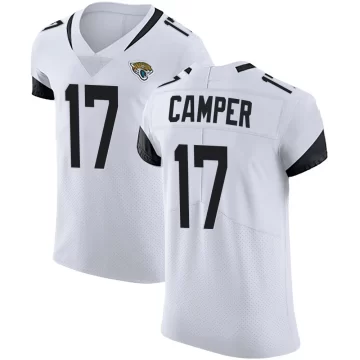 Men's Jacksonville Jaguars ＃17 Cam Camper White Elite Vapor Untouchable Road Jersey