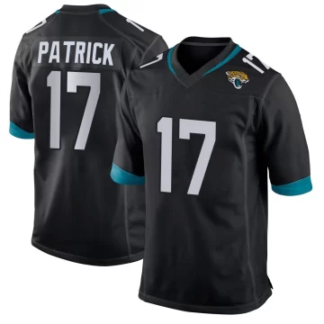 Men's Jacksonville Jaguars ＃17 Tim Patrick Black Game Jersey
