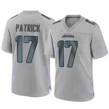 Men's Jacksonville Jaguars ＃17 Tim Patrick Gray Game Atmosphere Fashion Jersey