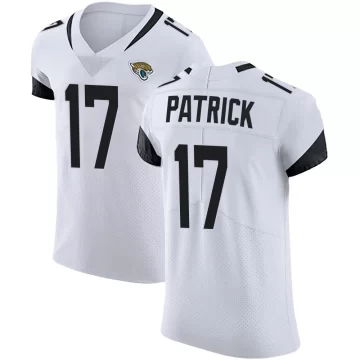 Men's Jacksonville Jaguars ＃17 Tim Patrick White Elite Vapor Untouchable Road Jersey