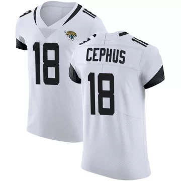 Men's Jacksonville Jaguars ＃18 Joshua Cephus White Elite Vapor Untouchable Road Jersey