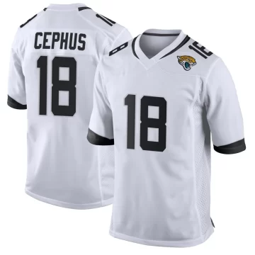 Men's Jacksonville Jaguars ＃18 Joshua Cephus White Game Jersey