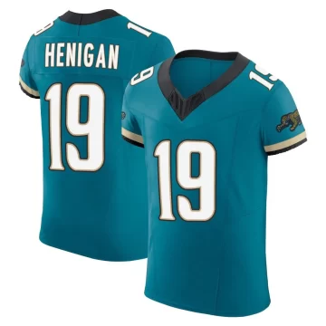 Men's Jacksonville Jaguars ＃19 Seth Henigan Teal Elite Prowler Throwback Vapor F.U.S.E. Jersey