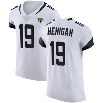 Men's Jacksonville Jaguars ＃19 Seth Henigan White Elite Vapor Untouchable Road Jersey