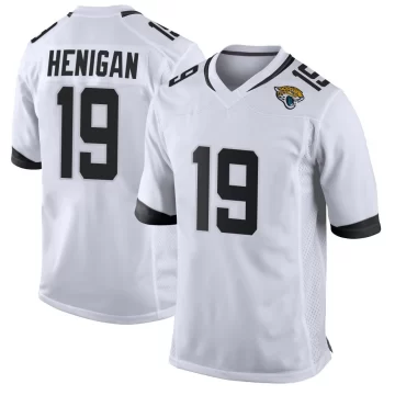 Men's Jacksonville Jaguars ＃19 Seth Henigan White Game Jersey