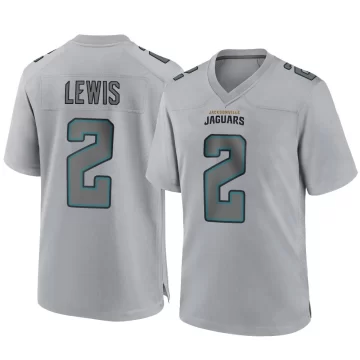 Men's Jacksonville Jaguars ＃2 Jourdan Lewis Gray Game Atmosphere Fashion Jersey
