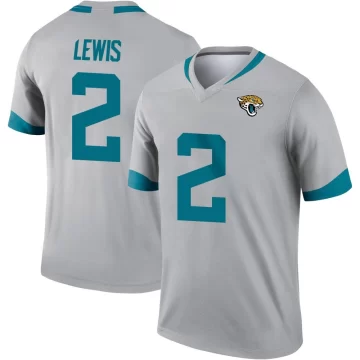 Men's Jacksonville Jaguars ＃2 Jourdan Lewis Legend Silver Inverted Jersey