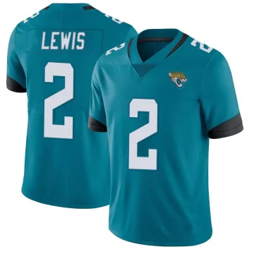 Men's Jacksonville Jaguars ＃2 Jourdan Lewis Teal Limited Vapor Untouchable Jersey