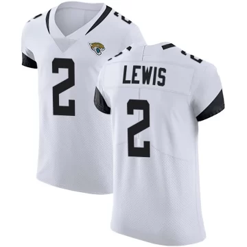 Men's Jacksonville Jaguars ＃2 Jourdan Lewis White Elite Vapor Untouchable Road Jersey
