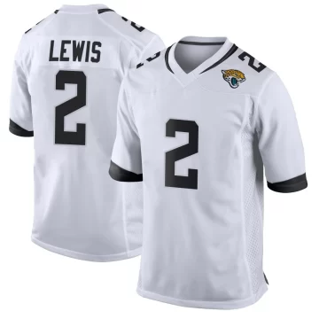 Men's Jacksonville Jaguars ＃2 Jourdan Lewis White Game Jersey