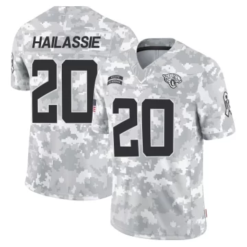 Men's Jacksonville Jaguars ＃20 Kahlef Hailassie Arctic Camo Limited 2024 Salute to Service Jersey